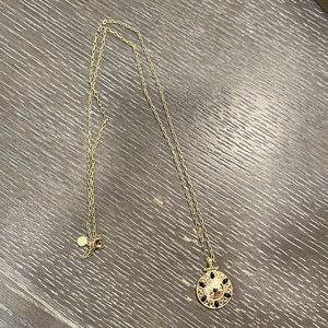 Gorjana long black medallion necklace